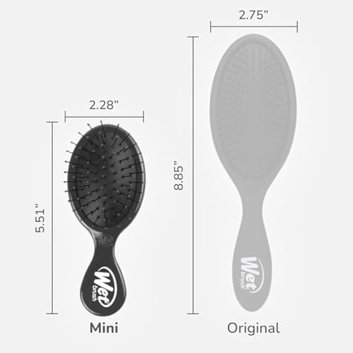 Wet Brush Mini Detangler Hair Brushes - Black - Image 5